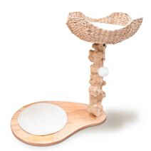 Griffoir tour sisal et jouet souris 30 x 30 x 37 cm gris - ZAMIBO