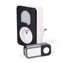 Carillon sans fil et sans pile avec prise intégrée SONE + BLACK