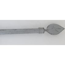 Kit tringle extensible Ø19 mm x 100-190 cm feuille argent/noir