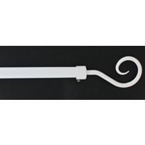 Kit tringle extensible Ø19 mm x 100-190 cm crosse blanc laqué