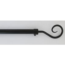 Kit tringle extensible Ø19 mm x 100-190 cm crosse noir laqué