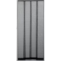 Rideau moustiquaire fibre de verre 4 bandes 100 x 230 cm noir