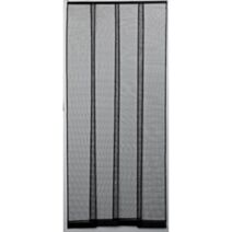 Rideau moustiquaire fibre de verre 4 bandes 100 x 230 cm noir