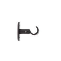 Lot de 2 supports simple ouverts Ø20 mm 50 mm noir mat - LUANCE