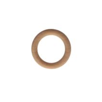 Lot de 10 anneaux D28 bois naturel vernis