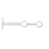 Lot de 2 supports double D20 150 mm blanc mat - LUANCE