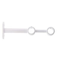 Lot de 2 supports double D20 150 mm blanc mat - LUANCE