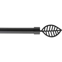 Kit extensible 120-210 cm Ø19 embout Hugo noir mat - LUANCE