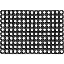 Tapis caillebotis 40 x 60 cm caoutchouc noir - LUANCE