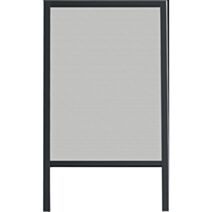 Chassis moustiquaire pvc 130 x 160 gris/toile noire - LUANCE