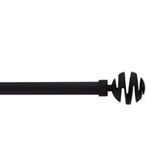 Kit extensible 120-210 cm Ø19 embout Villalouise noir mat - LUANCE