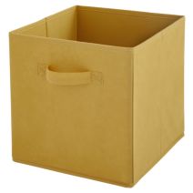 Panier rangement intissé 27x27x27cm Moutarde