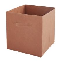 Panier rangement intissé 27x27x27cm Terracotta