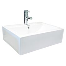 Vasque ceram cubic blanche