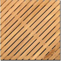 Caillebotis en teck 50x50 - ONDEE