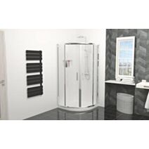 Receveur de douche à poser extra plat Yqua Quart de Cercle 90cm Acrylique Blanc - ONDEE