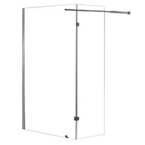 Paroi de douche Cariba verre 6mm 2 volets 120x210cm chromé - ONDEE