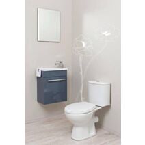 Lave-mains Nino avec Miroir 44cm Gris Laqué Livré en Kit