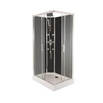 Cabine de douche hydromassante SELIA 110x80cm Chromé