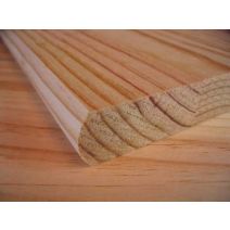 Tablette pin rustique bord arrondi 18mm 80x20cm
