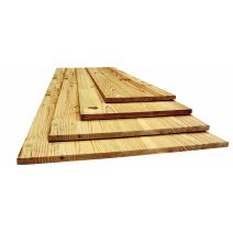 Tablette pin rustique bord arrondi 18mm 200x20cm