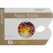 Bloc de palettes pelables 40 feuilles 80gr/m² format A4 - AMT
