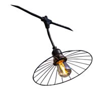 Guirlande extérieur abat-jour chic cage 10 douilles E27 6m - LUMISKY