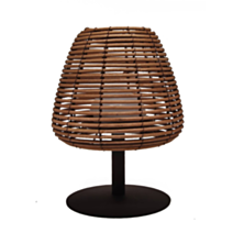 Lampe de table LED sans fil Bohême 25cm Rotin Durée 8H