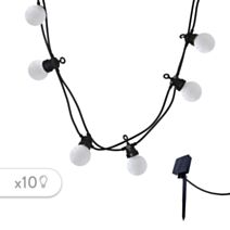Guirlande lumineuse extérieure Party Milky 10 LED blanc chaud 5,7m 8 modes