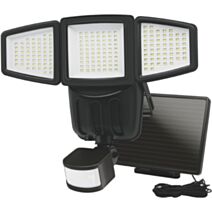Projecteur solaire 3 têtes 1500lm blanc - GALIX