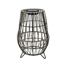 Lampe solaire décorative métal H30cm blanc chaud - GALIX