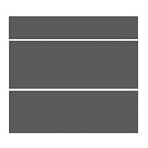 Façade porte de cuisine Torino 713*800 3 tiroirs