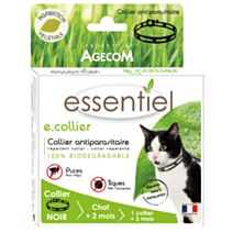 E.collier chat noir 35cm b/1collier