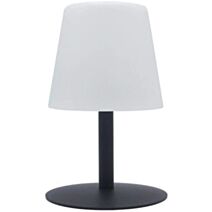 Lampe de table sans fil pied acier gris - LUMISKY