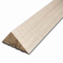 1/4 De Carré Pin Brut Blanc 17x17mm L.238cm