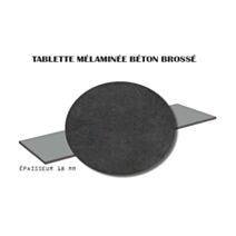 Tablette mélaminée Béton Brossé 18mm 120x30cm