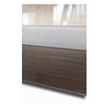 Plan de Travail Stratifié HPL Blanc Brillant Chant Duo Blanc/Alu 304x64x3,8cm - SUP BOIS