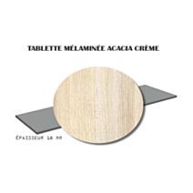 Tablette mélaminée Acacia crème 18mm 80x40cm