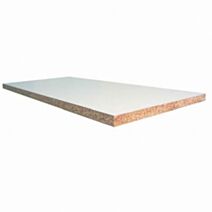 Panneau de bois mélaminé 250x125x2,2cm blanc
