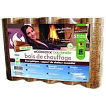Bûches compressées 100% naturelles 9,65kg - WOODSTOCK