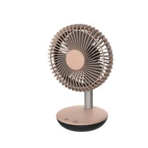Ventilateur de table sur batterie rechargeable Ø20cm 4 vitesses 3W rose