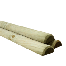 Demi rondin d.10 L 300 cm pin traité cl4