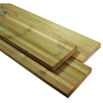 Lame terrasse Pin nord rouge traité CL4 vert 28x145 3m90 