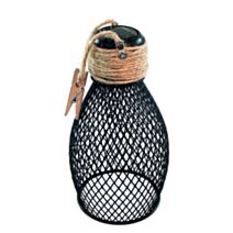 Décoration solaire LED Milky en métal et corde noir