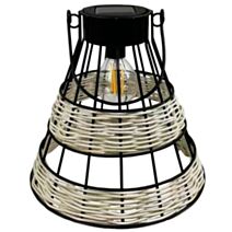 Lanterne solaire LED à filament Boléro Ø19cm 5Lm IP44