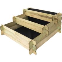 Carré potager bois 3 étages 90x90cm H40/30/20cm