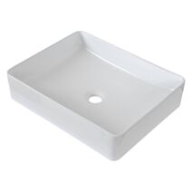 Vasque à poser Fine rectangulaire blanche céramique L47xH11xP36cm