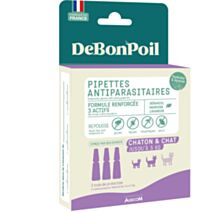 Pipettes chat <5kg 3x0,6ml - DEBONPOIL