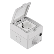 Prixe extérieure connectée IP55 Pluviose Easy avec compteur - KONYKS