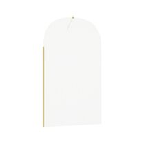 Paroi fixe arrondie 120x200cm 8mm transparent/or